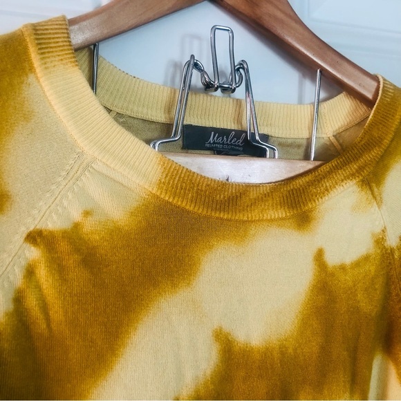 Revolves Marled Mustard Yellow Tye Dye woman Size L - Picture 2 of 5